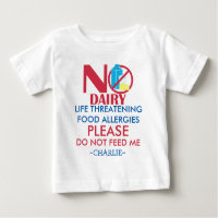 Personalisiertes Molkereiallergie-Shirt, füttern