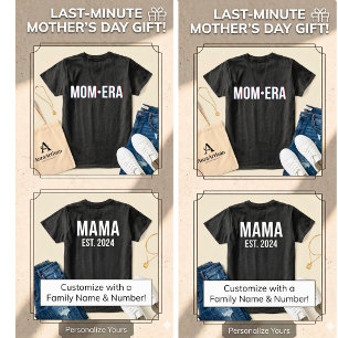 Personalisiertes MOM ERA Shirt Benutzerdefiniertes