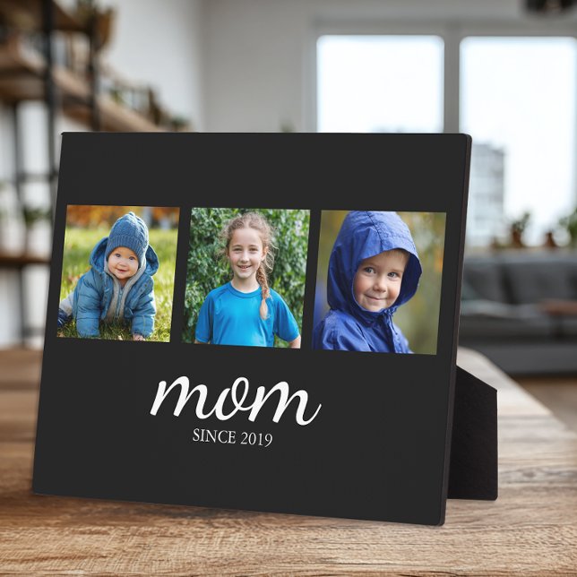 Personalisiertes Mom Since Foto Fotoplatte (Custom Photo Plaque for Mom)