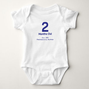 Personalisiertes monatliches Baby-T-Shirt Babyjung Baby Strampler
