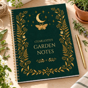 Personalisiertes Mond-Botanischer-Garten-Notizbuch Notizbuch