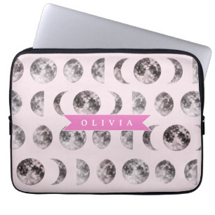 Personalisiertes Mondphasen-Himmelsgeschenk in Ros Laptopschutzhülle