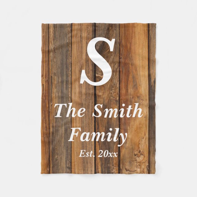 Personalisiertes Mongram Jubiläumsgeschenk Party Fleecedecke (Vorderseite)