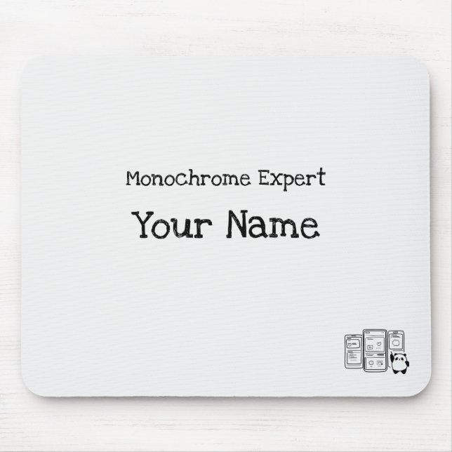 Personalisiertes Monochrome Expert Mousepad (Vorne)