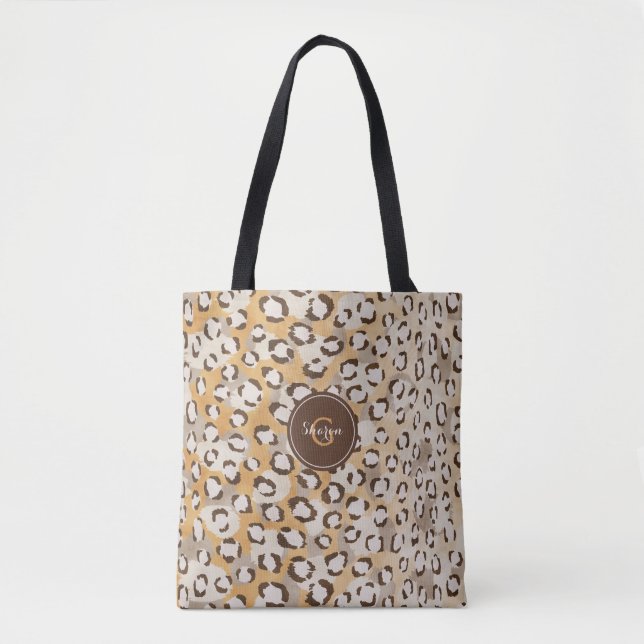 Personalisiertes Monogram Cheetah Print Animal Mus (Vorderseite)