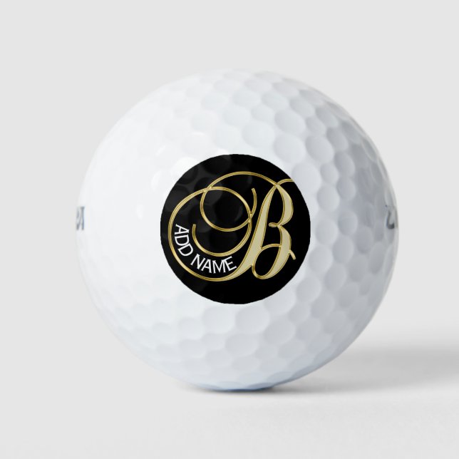 Personalisiertes Monogram Gold Letter B - Geschenk Golfball (Vorderseite)