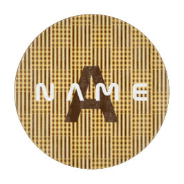 Personalisiertes Monogram Gold Luxury Elegant Abst Schneidebrett