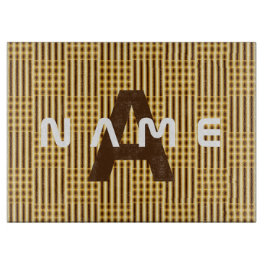 Personalisiertes Monogram Gold Luxury Elegant Abst Schneidebrett