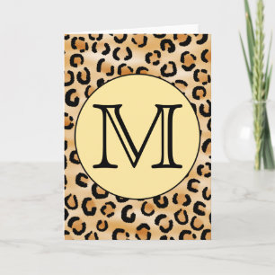 Personalisiertes Monogram Leopard-Druckmuster