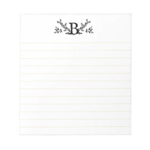 Personalisiertes Monogram Linken Notepad Notizblock