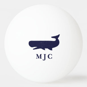 Personalisiertes Monogram Navy Blue Bier Tischtennisball