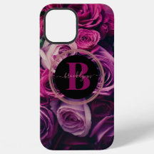 Personalisiertes Monogram Romantisches Floral Phon