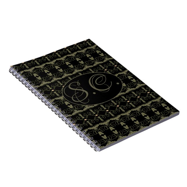Personalisiertes Monogram SpiralNotebook Notizblock (Rechte Seite)