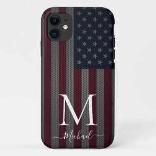 Personalisiertes Monogramm Amerikanische Flagge Me Case-Mate iPhone Hülle