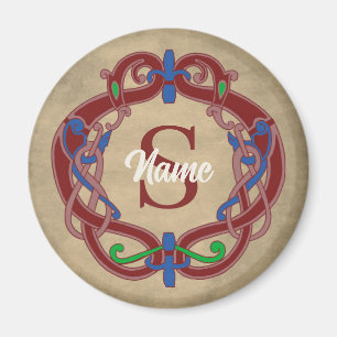 Personalisiertes Monogramm Anfangs Celtic Design Magnet