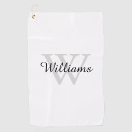 Personalisiertes Monogramm Anfangsbuchstabe und Na Golfhandtuch
