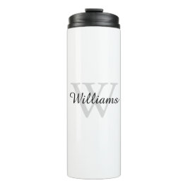 Personalisiertes Monogramm Anfangsbuchstabe und Na Thermosbecher