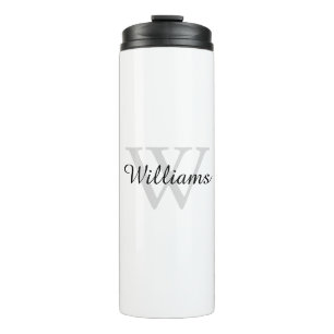 Personalisiertes Monogramm Anfangsbuchstabe und Na Thermosbecher