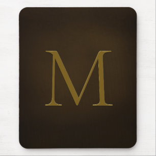 Personalisiertes Monogramm aus antikem Gold Mousepad