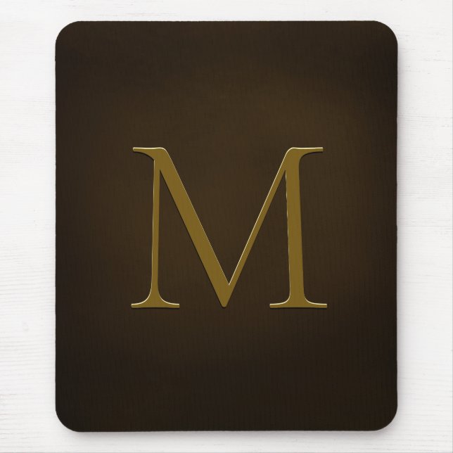 Personalisiertes Monogramm aus antikem Gold Mousepad (Vorne)