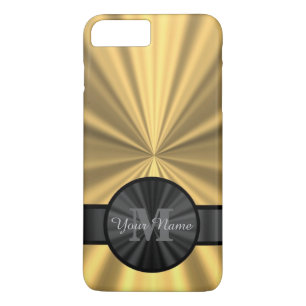 Personalisiertes Monogramm aus elegantem Gold iPhone 8 Plus/7 Plus Hülle
