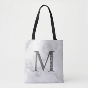 Personalisiertes Monogramm aus weißem Marmor und N
