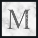 Personalisiertes Monogramm aus weißem Marmor und N Fotodruck<br><div class="desc">Personalisiert Monogram und Name Design zeichnen sich durch personalisierte Monogramme und Namen im klassischen Serif-Schriftart-Stil aus. Perfekt als Wohngestaltungen,  Hauswärme Geschenke,  Feriengeschenke für Familien,  Neuvermählte und mehr.</div>