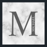 Personalisiertes Monogramm aus weißem Marmor und N Poster<br><div class="desc">Personalisiert Monogram und Name Design zeichnen sich durch personalisierte Monogramme und Namen im klassischen Serif-Schriftart-Stil aus. Perfekt als Wohngestaltungen,  Hauswärme Geschenke,  Feriengeschenke für Familien,  Neuvermählte und mehr.</div>