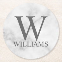 Personalisiertes Monogramm aus weißem Marmor und N