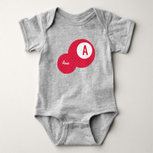 Personalisiertes Monogramm Baby Strampler