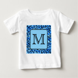 Personalisiertes Monogramm, blaues Baby T-shirt