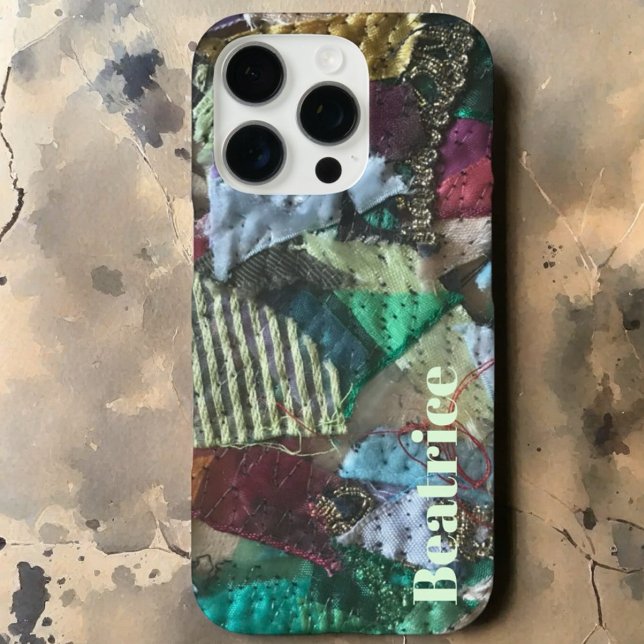Personalisiertes Monogramm blaues Bordeaux abstrak Case-Mate iPhone Hülle (Von Creator hochgeladen)