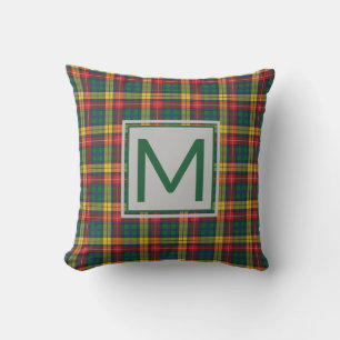 Personalisiertes Monogramm Buchanan Plaid Tartan Kissen