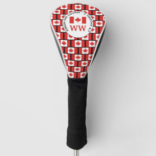 Personalisiertes Monogramm CANADA-FLAGGE Golf Headcover
