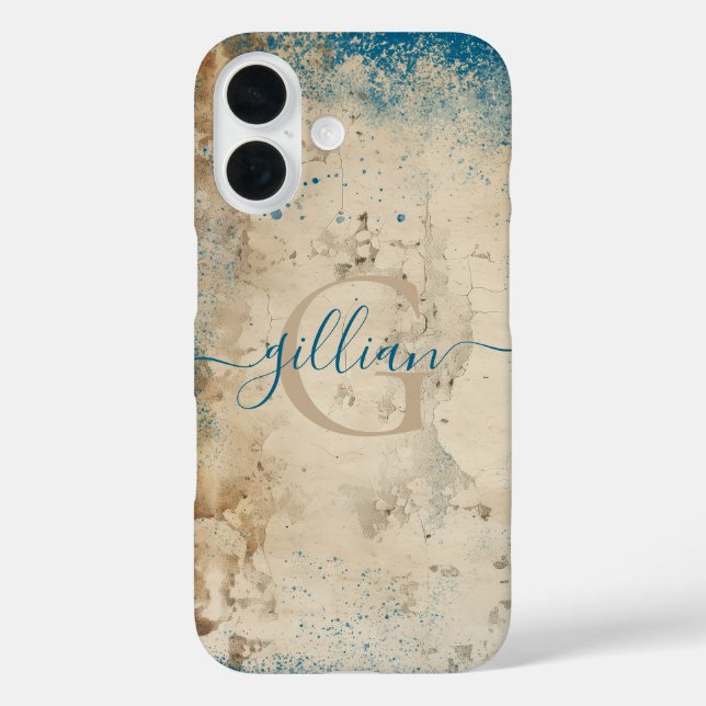 Personalisiertes Monogramm  Case-Mate iPhone Hülle (Rückseite)