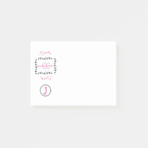Personalisiertes Monogramm Cross Country Mutter Post-it Klebezettel