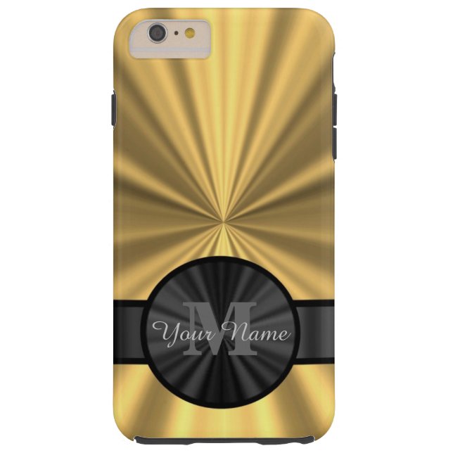 Personalisiertes Monogramm des Chic elegantes Gold Case-Mate iPhone Hülle (Rückseite)