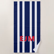 Personalisiertes Monogramm des Navy Blue Strips