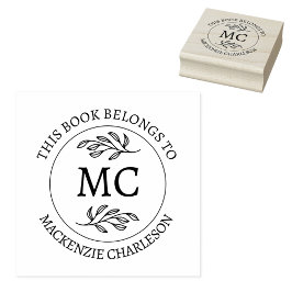 Personalisiertes Monogramm Dieses Buch gehört zu Gummistempel