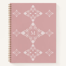 Personalisiertes Monogramm Dusty Rose Vektor Muste