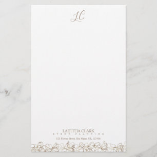 Personalisiertes Monogramm-Elegant Briefpapier