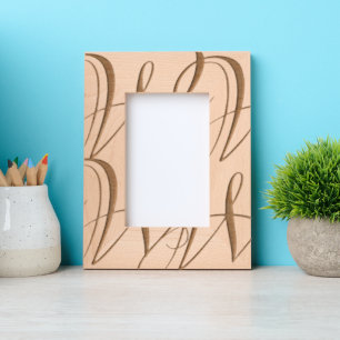 Personalisiertes Monogramm Elegante Art Geätzte Rahmen