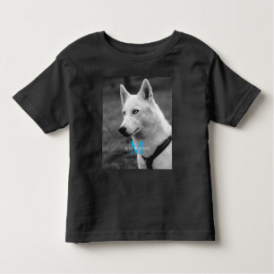 Personalisiertes Monogramm Elegantes Dog Pet Foto Kleinkind T-shirt