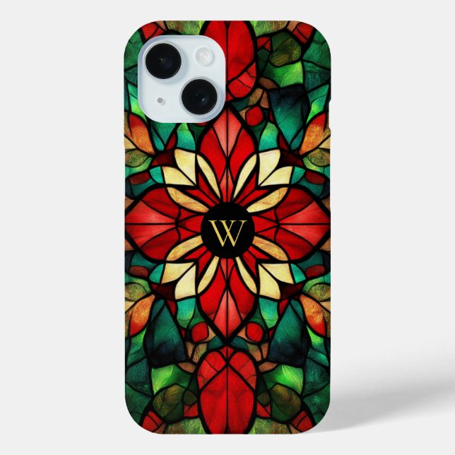 Personalisiertes Monogramm Festgläser Weihnachten Case-Mate iPhone Hülle (Rückseite)