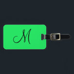 Personalisiertes Monogramm Fluoreszenzgelb Gepäckanhänger<br><div class="desc">Dieses Design wurde durch digitale Kunst erstellt und kann personalisiert werden, indem Sie auf den Knopf Anpassen klicken und die Farbe ändern, einen Namen, Initialen oder Ihre Lieblingssprache hinzufügen. Kontaktieren Sie mich unter colorflowcreations@gmail.com , wenn Sie dieses Design für ein anderes Produkt haben möchten. Kaufen Sie meine originale abstrakte Acrylmalerei...</div>