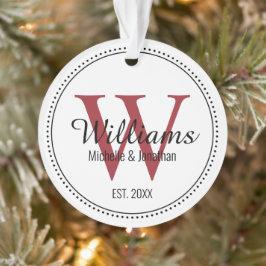 Personalisiertes Monogramm, frisch gepresst Ornament