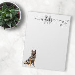 Personalisiertes Monogramm für das deutsche Schäfe Notizblock<br><div class="desc">Dieses Design kann in dem Bereich personalisiert werden, der durch das Ändern des Fotos und/oder Textes zur Verfügung gestellt wird. Sie können auch angepasst werden, indem Sie auf Vorlage personalisieren klicken und dann auf die Schaltfläche klicken, um weitere Optionen anzupassen, um die Hintergrundfarbe zu löschen oder zu ändern, Text hinzuzufügen,...</div>