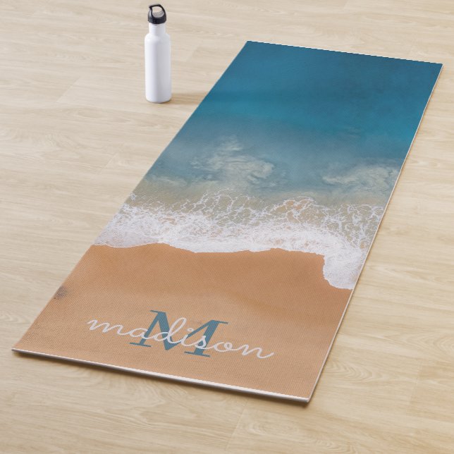 Personalisiertes Monogramm für das tropische Meer Yogamatte (Beispiel)