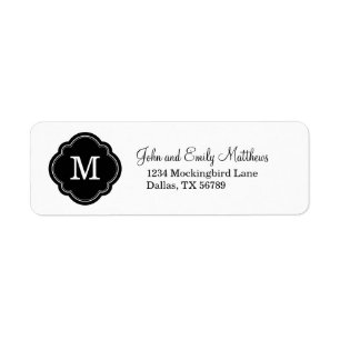 Personalisiertes Monogramm für Schwarzweiß