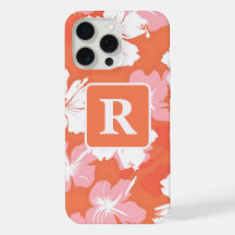 Personalisiertes Monogramm für tropischen Hibiskus